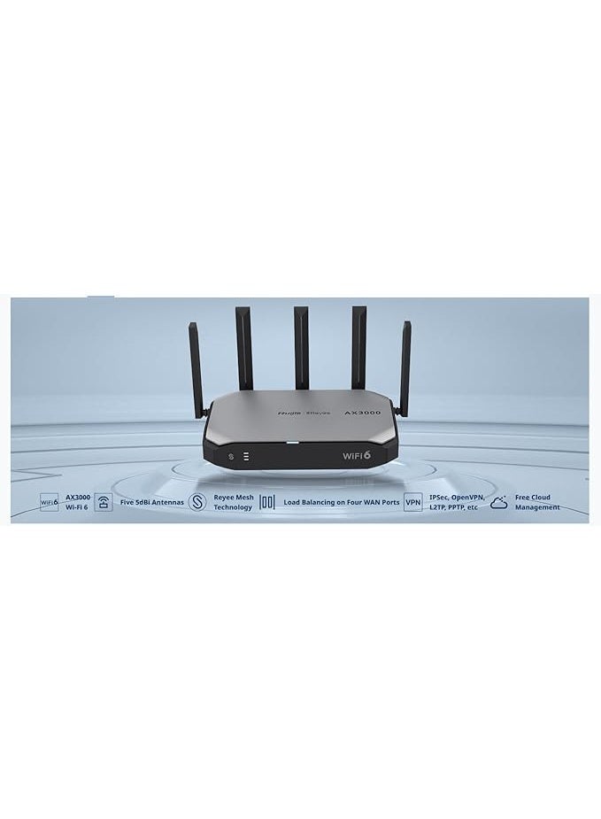 Ruijie راوتر Ruijie Reyee AX3000 Wi-Fi 6 RG-EG105GW-X – نطاق طويل، سرعة عالية، جيجابت - Image 5